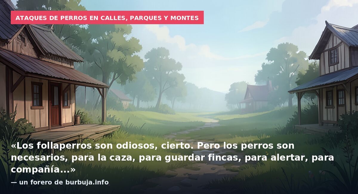 Ataques de perros en calles, parques y montes: «Los follaperros son odiosos, cierto. Pero los perros son necesarios, para la caza, para guardar fincas, para alertar, para compañía...» — un forero de burbuja.info