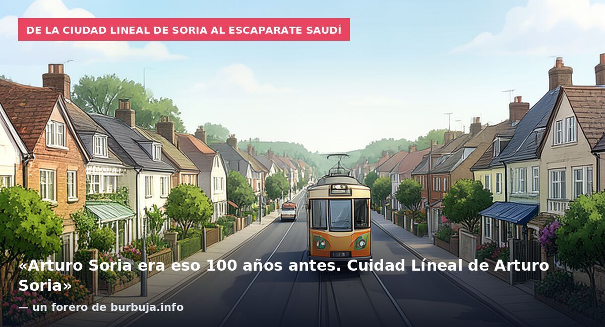 De la Ciudad Lineal de Soria al escaparate saudí: «Arturo Soria era eso 100 años antes. Cuidad Líneal de Arturo Soria» — un forero de burbuja.info