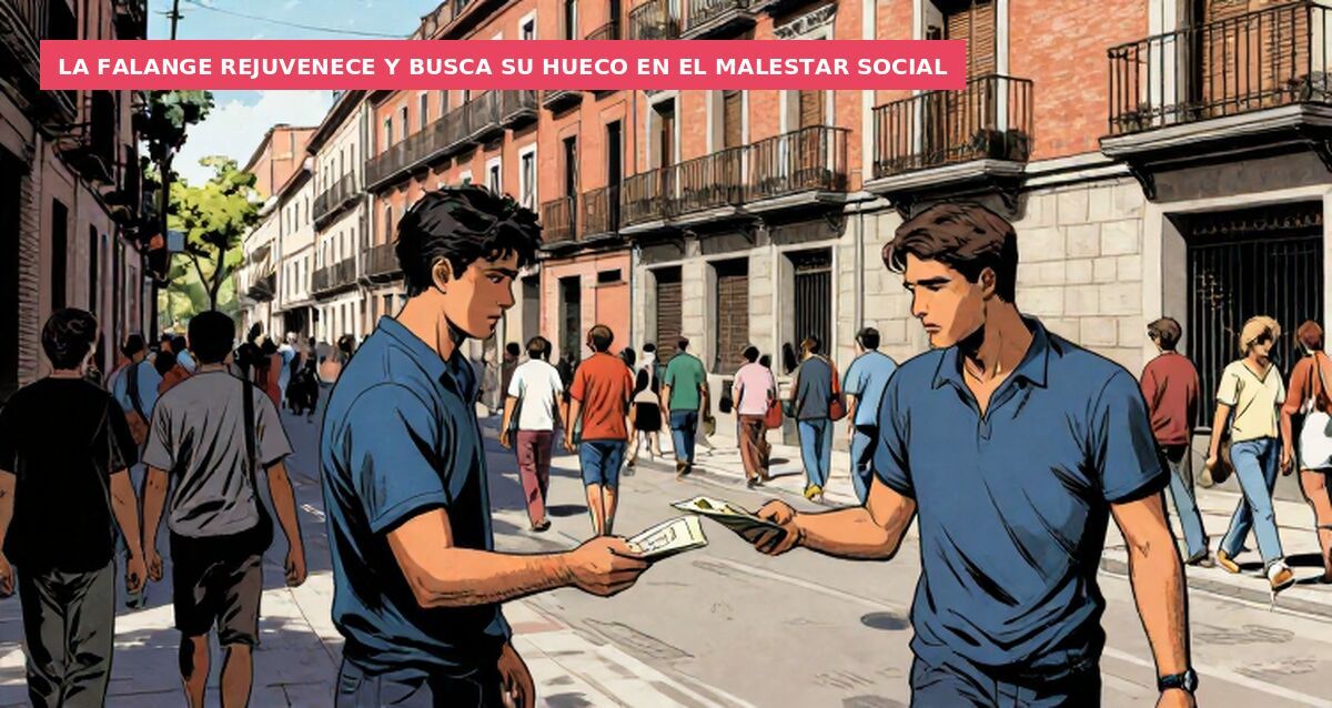 La Falange rejuvenece y busca su hueco en el malestar social