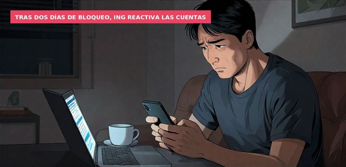 Tras dos días de bloqueo, ING reactiva las cuentas