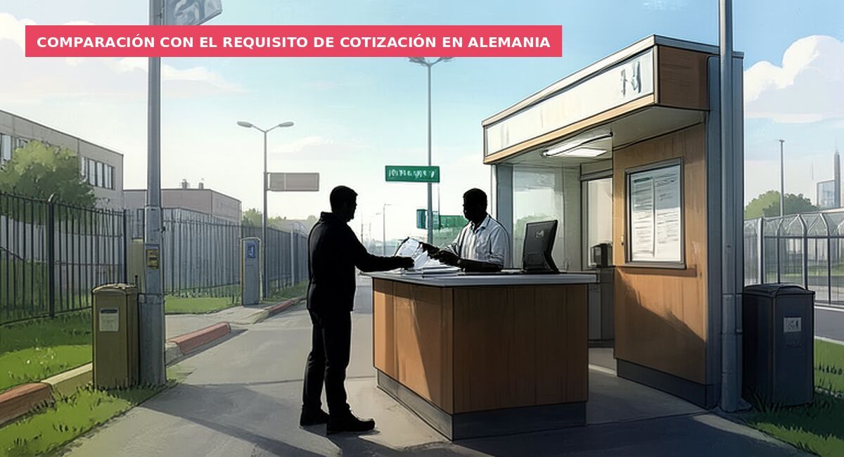 Comparación con el requisito de cotización en Alemania