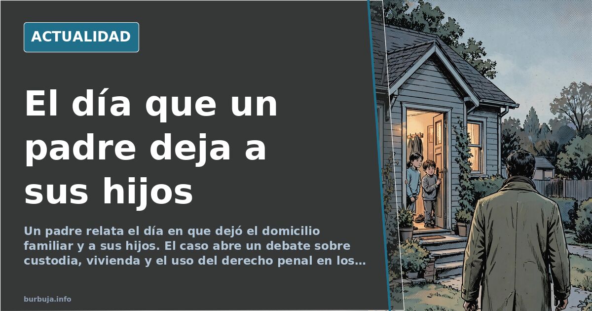 Divorcio: el día en que un padre deja a sus hijos