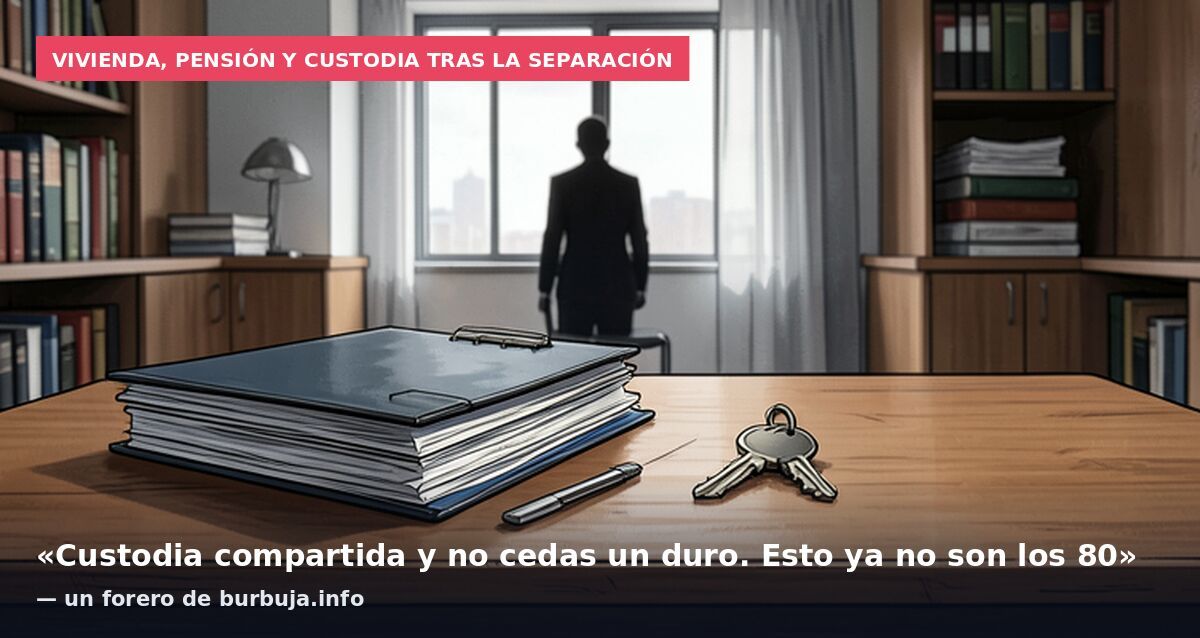 Vivienda, pensión y custodia tras la separación: «Custodia compartida y no cedas un duro. Esto ya no son los 80» — un forero de burbuja.info