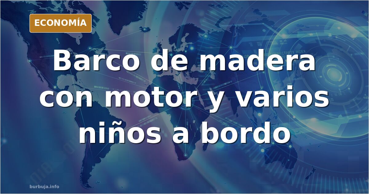 Ilustración editorial de un pequeño barco de madera con motor navegando en aguas turbulentas bajo un cielo oscuro