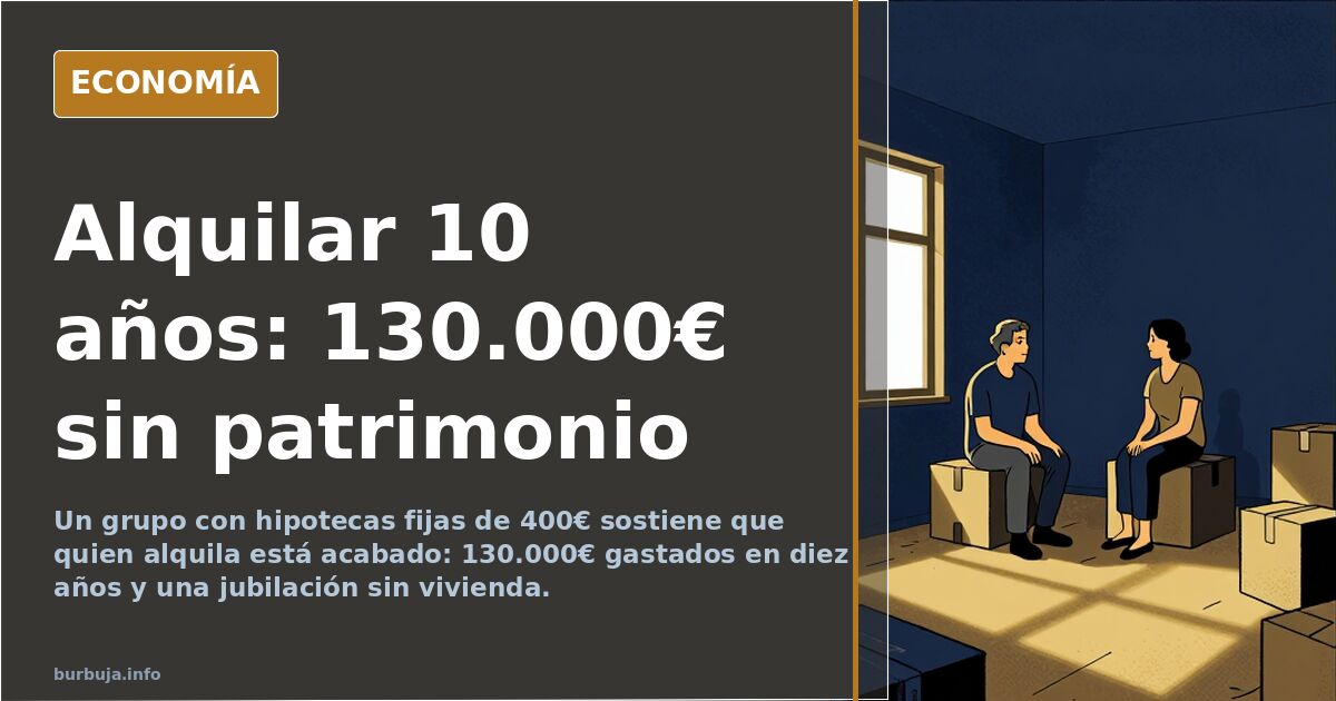 Un forero dice que quien alquila está «muerto en vida»