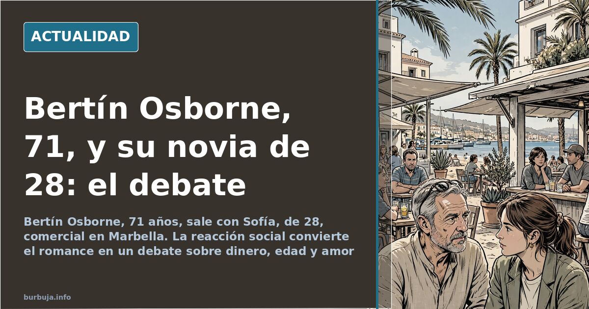 Bertín Osborne, 71 años, y su nueva novia de 28: el debate