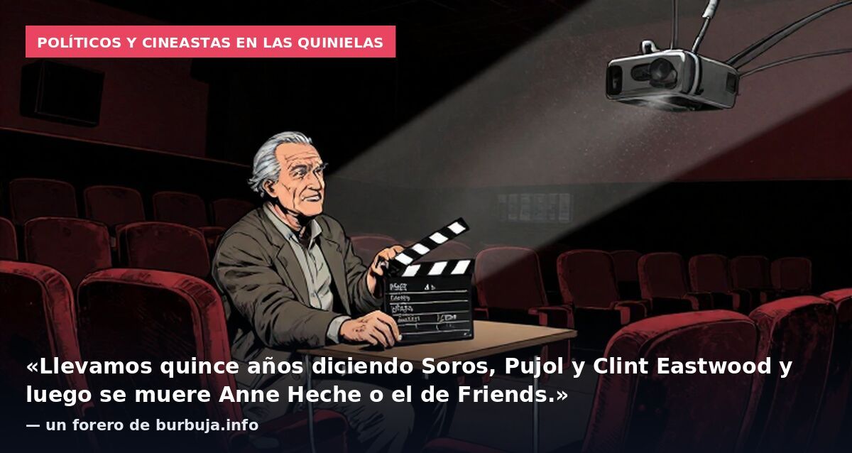 Políticos y cineastas en las quinielas: «Llevamos quince años diciendo Soros, Pujol y Clint Eastwood y luego se muere Anne Heche o el de Friends.» — un forero de burbuja.info