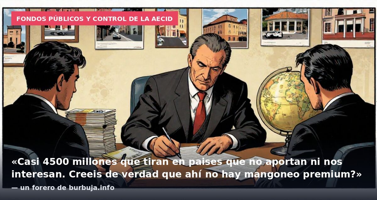 Fondos públicos y control de la AECID: «Casi 4500 millones que tiran en paises que no aportan ni nos interesan. Creeis de verdad que ahí no hay mangoneo premium?» — un forero de burbuja.info
