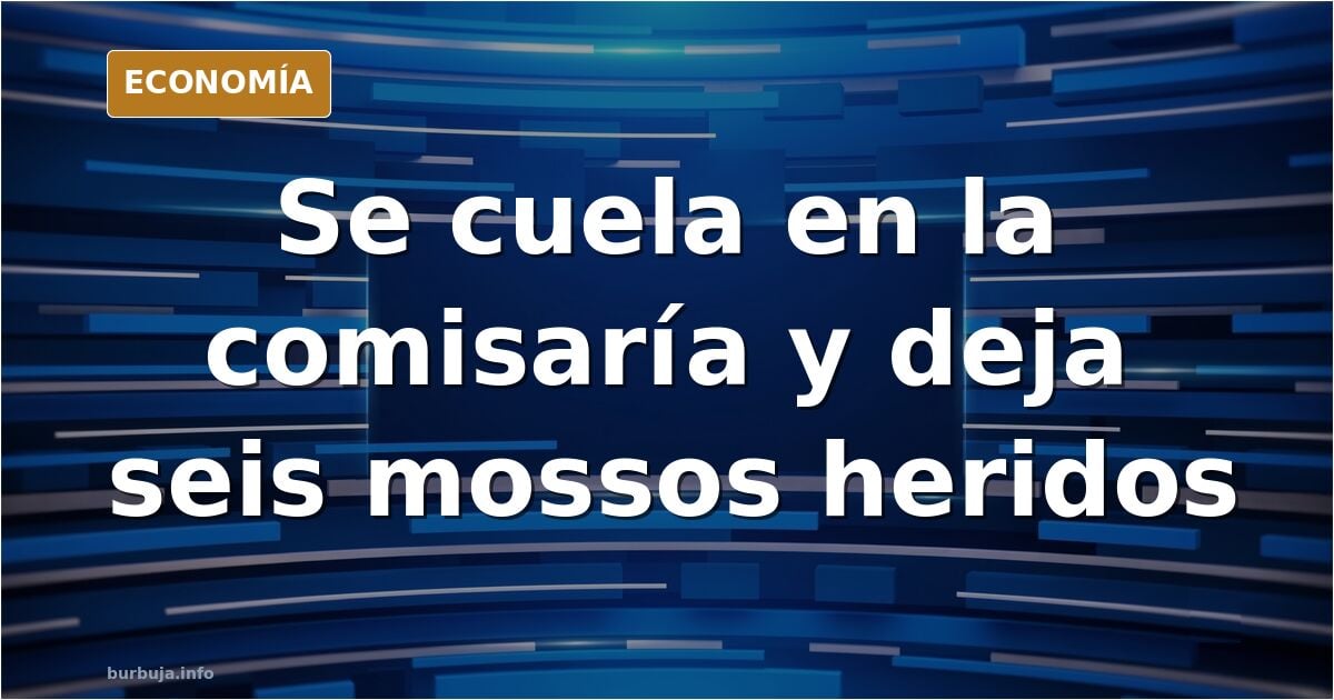Fachada de la comisaría de Mossos d'Esquadra de Horta-Guinardó en Barcelona, escenario del ataque con un palo
