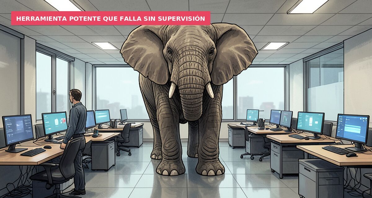 Herramienta potente que falla sin supervisión