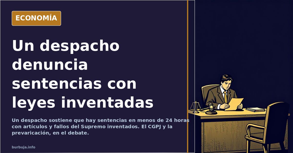 Un despacho denuncia sentencias con leyes y fallos del Supremo inventados