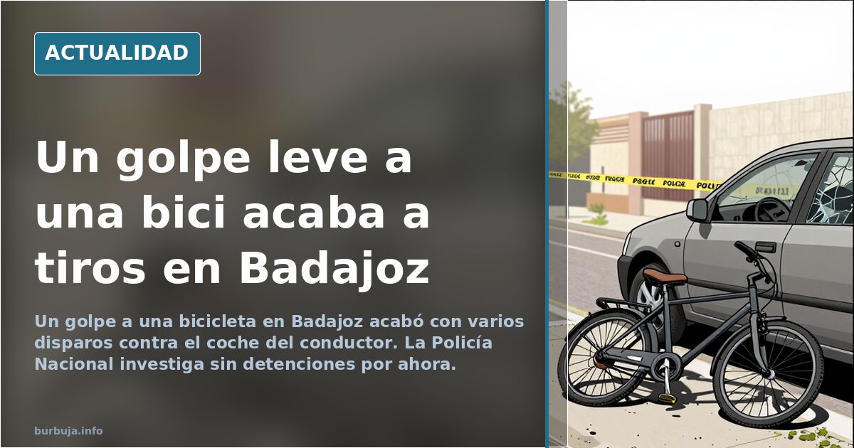 Tirotean el coche de un conductor tras golpear a una menor en bici en Badajoz