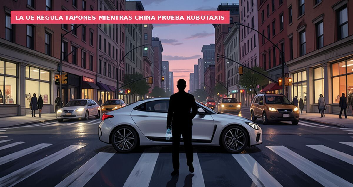 La UE regula tapones mientras China prueba robotaxis