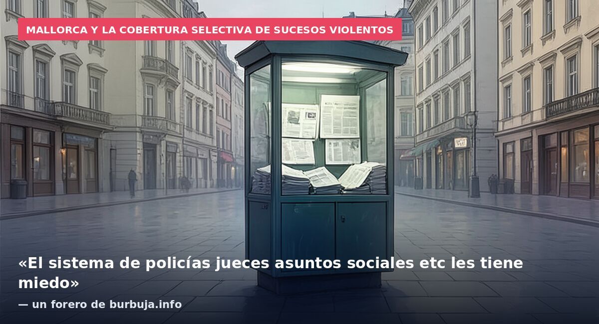 Mallorca y la cobertura selectiva de sucesos violentos: «El sistema de policías jueces asuntos sociales etc les tiene miedo» — un forero de burbuja.info