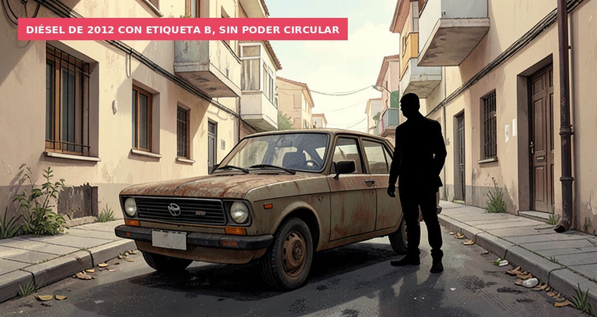 Diésel de 2012 con etiqueta B, sin poder circular