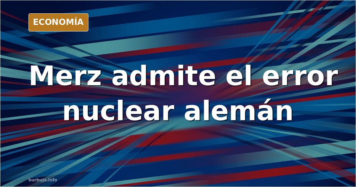 Ilustración editorial de una central nuclear apagada junto a un gasoducto roto en el mar Báltico, con la industria alemana al