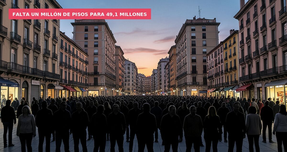 Falta un millón de pisos para 49,1 millones