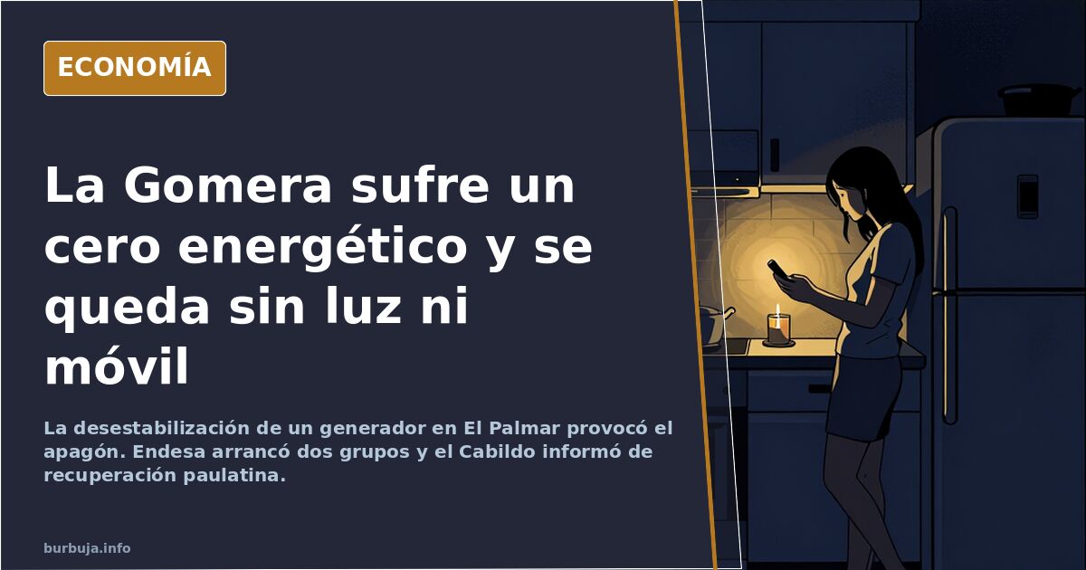 Mucho ojo, siguen con su agenda. LA Gomera SIN LUZ NI TELEFONIA MOVIL.
