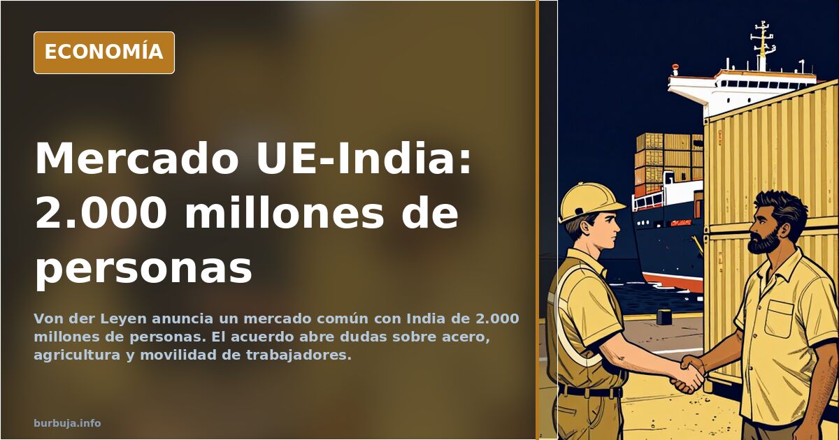 Von der Leyen busca en India un mercado de 2.000 millones