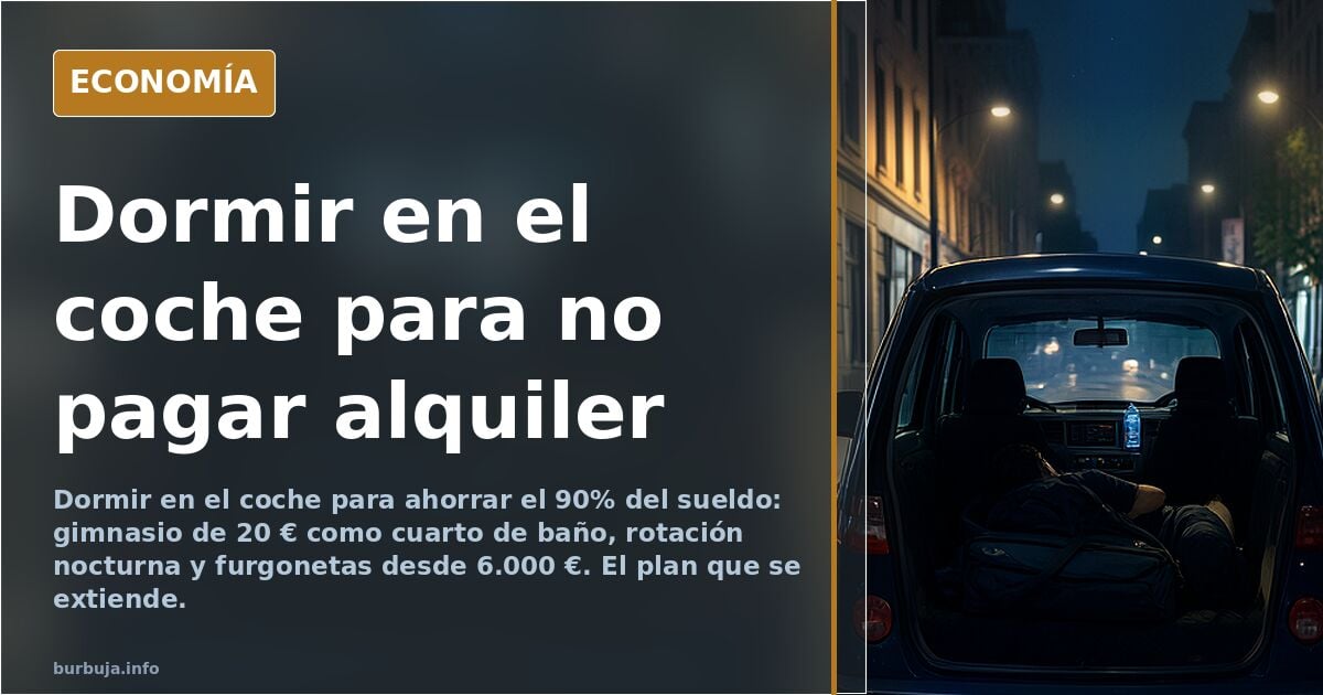 Leben im Auto spart 90 % Gehalt in Spanien