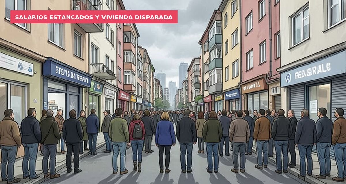 Salarios estancados y vivienda disparada