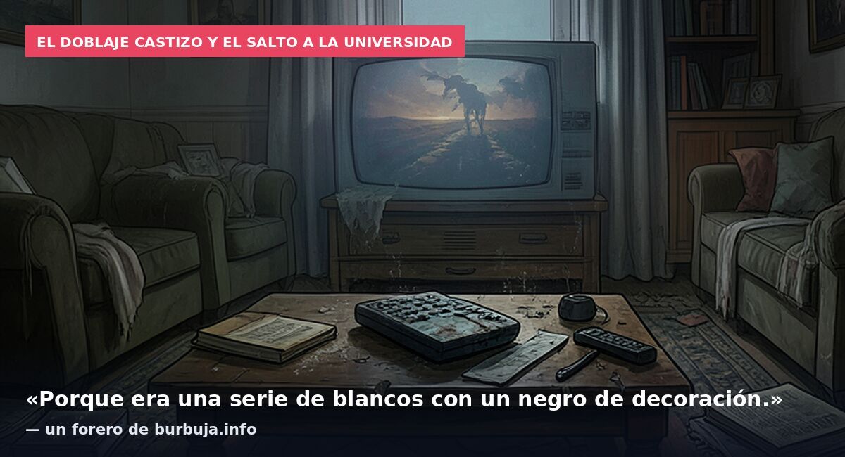 El doblaje castizo y el salto a la universidad: «Porque era una serie de blancos con un negro de decoración.» — un forero de burbuja.info