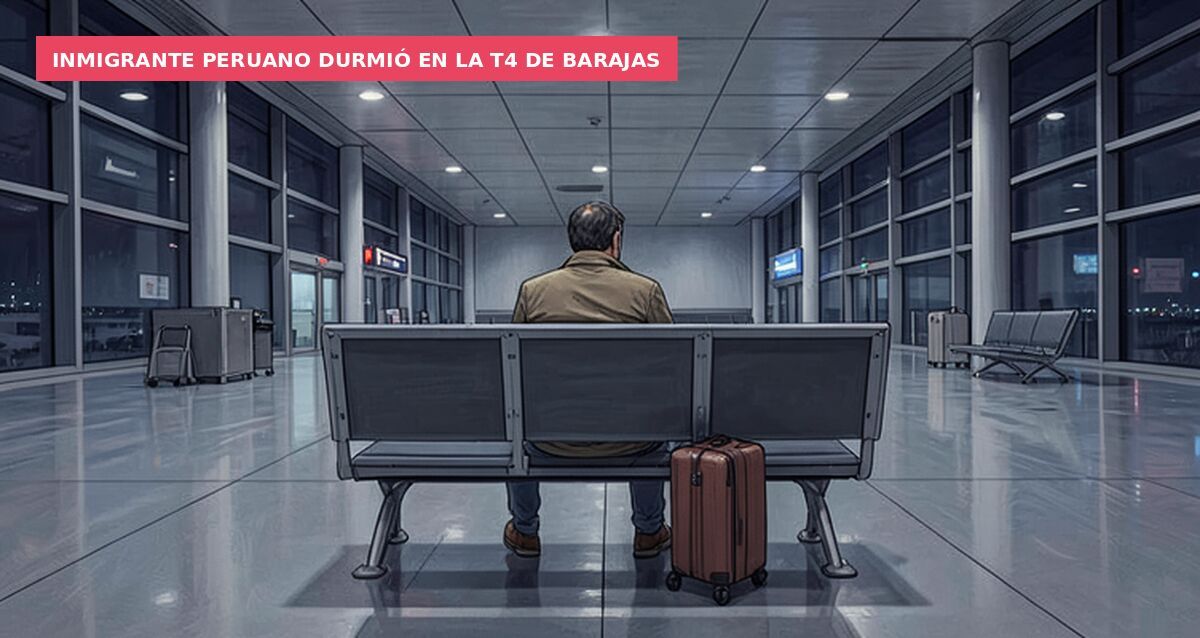 Inmigrante peruano durmió en la T4 de Barajas