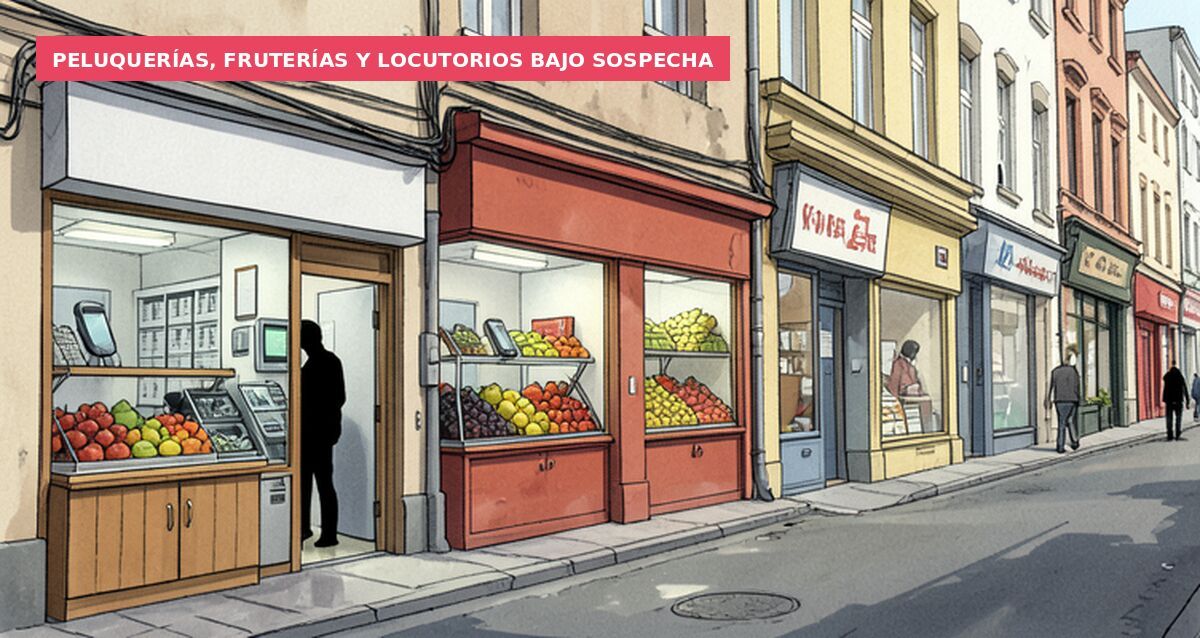 Peluquerías, fruterías y locutorios bajo sospecha