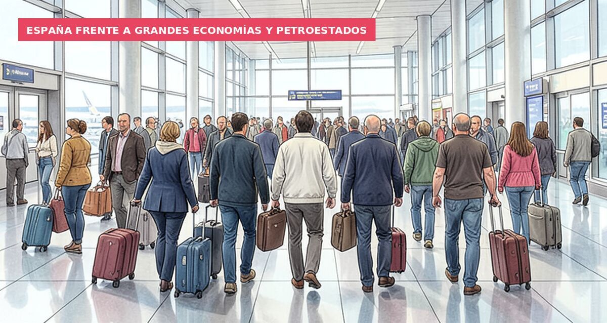 España frente a grandes economías y petroestados