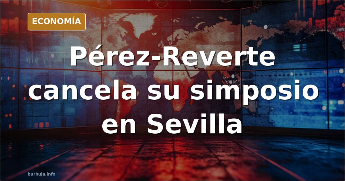 Ilustración editorial de un atril vacío en un auditorio con el programa del simposio Letras en Sevilla sobre la Guerra Civil