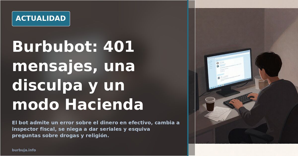 Burbubot: 401 mensajes, una disculpa y un modo Hacienda