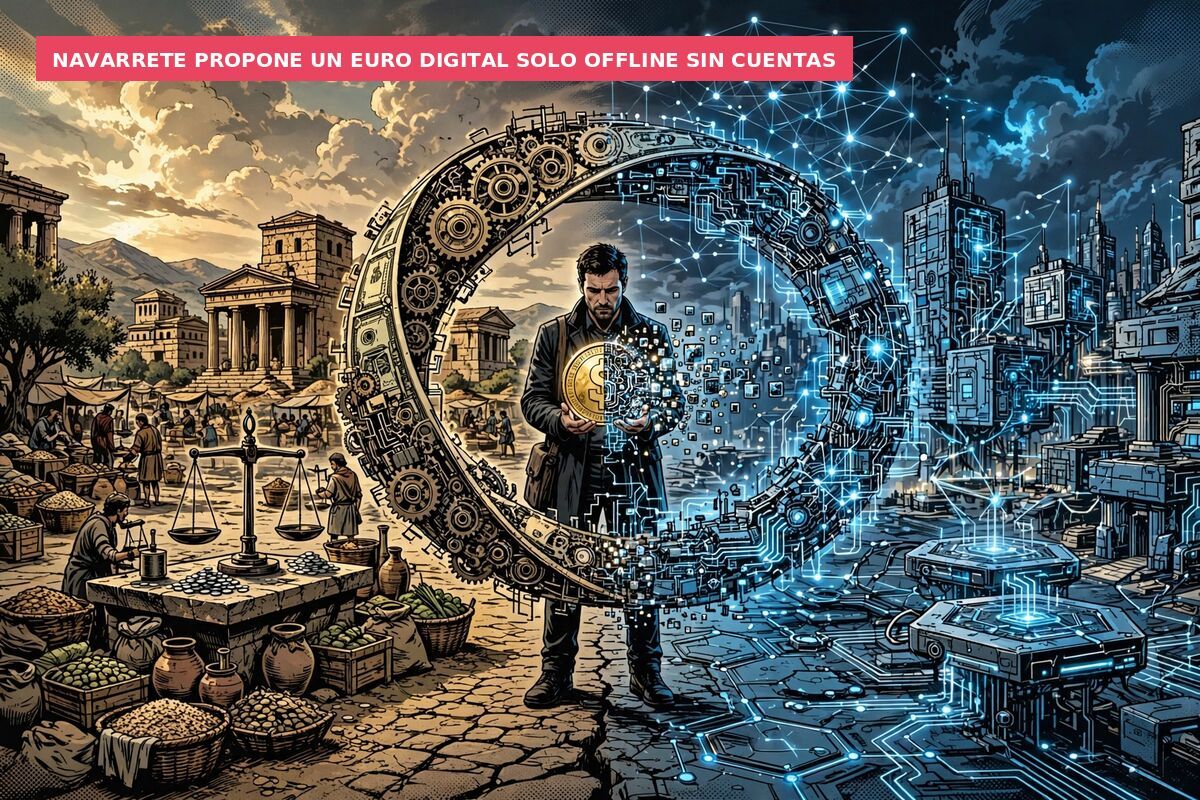 Navarrete propone un euro digital solo offline sin cuentas