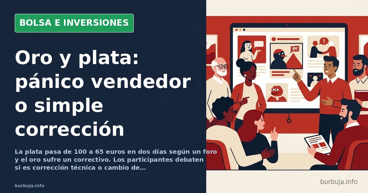 Oro y plata caen: el foro debate si es corrección o cambio de tendencia