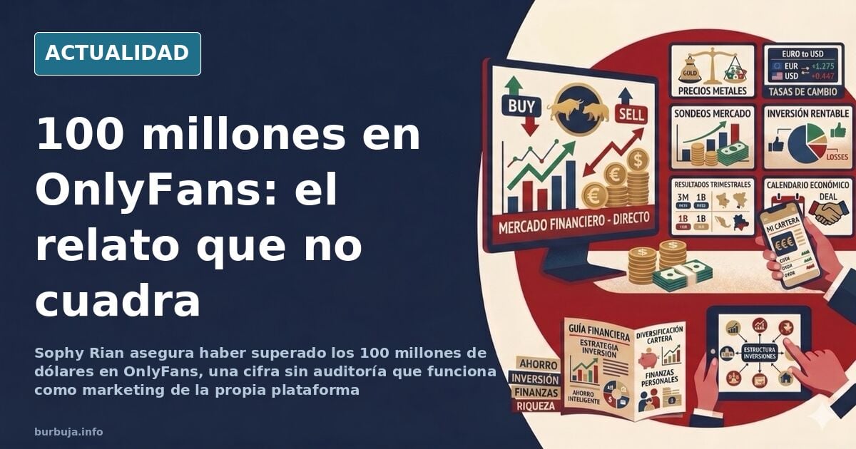 Sophy Rian supera los 100 millones en OnlyFans, según su relato