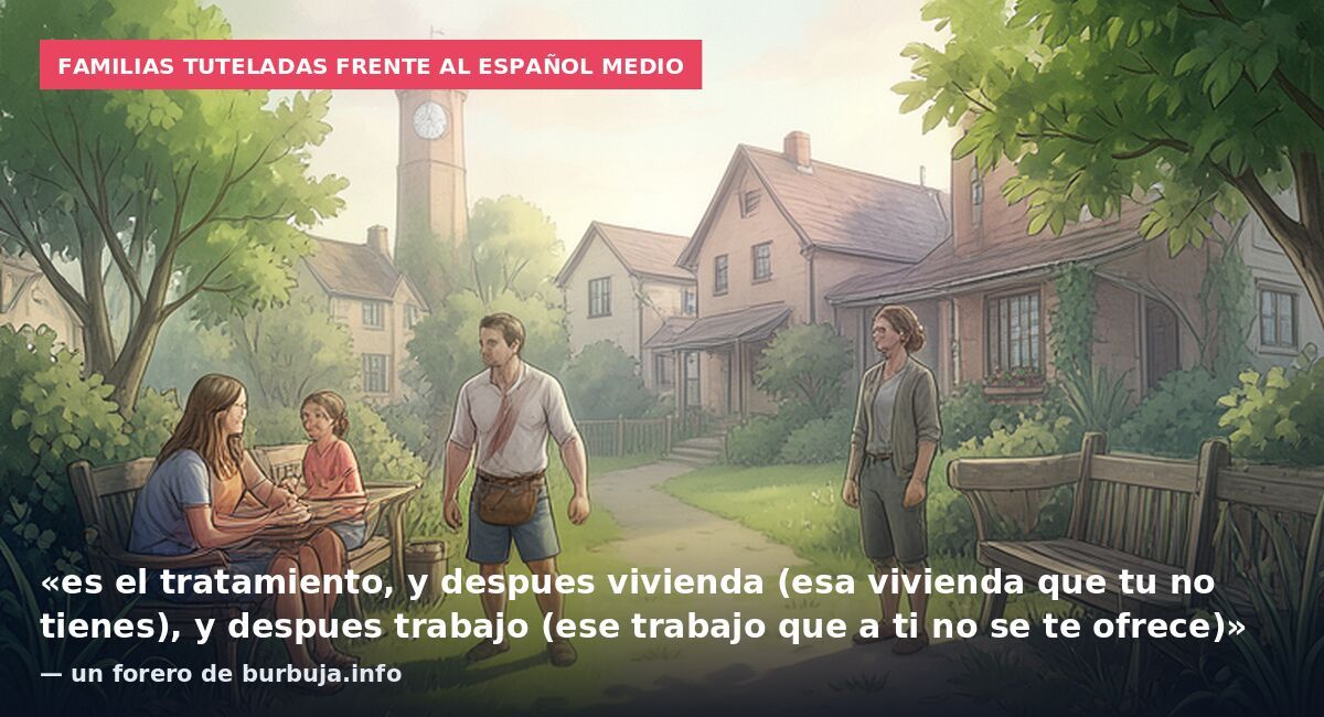 Familias tuteladas frente al español medio: «es el tratamiento, y despues vivienda (esa vivienda que tu no tienes), y despues trabajo (ese trabajo que a ti no se te ofrece)» — un forero de burbuja.info