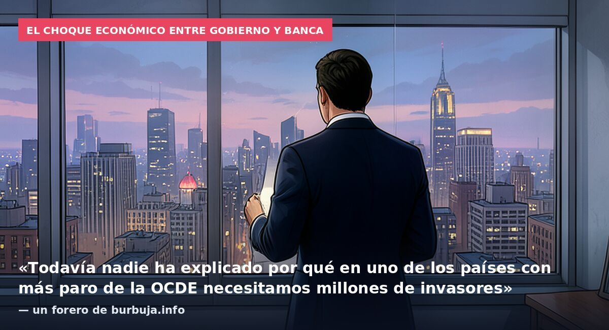 El choque económico entre Gobierno y banca: «Todavía nadie ha explicado por qué en uno de los países con más paro de la OCDE necesitamos millones de invasores» — un forero de burbuja.info