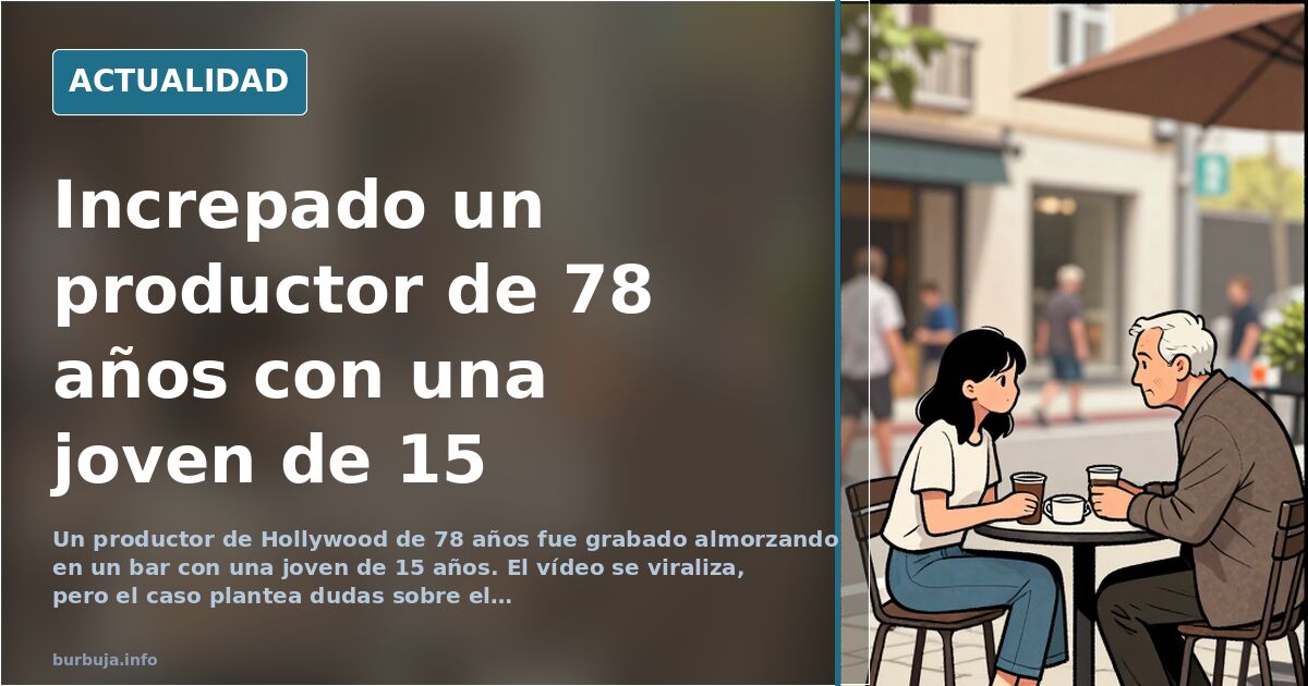 Productor de 78 años, increpado en un bar con una joven de 15