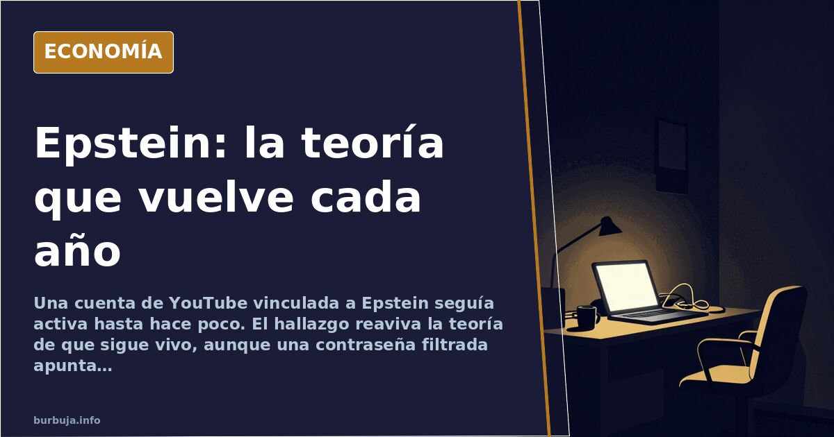 Epstein: la cuenta de YouTube y el bulo que no muere