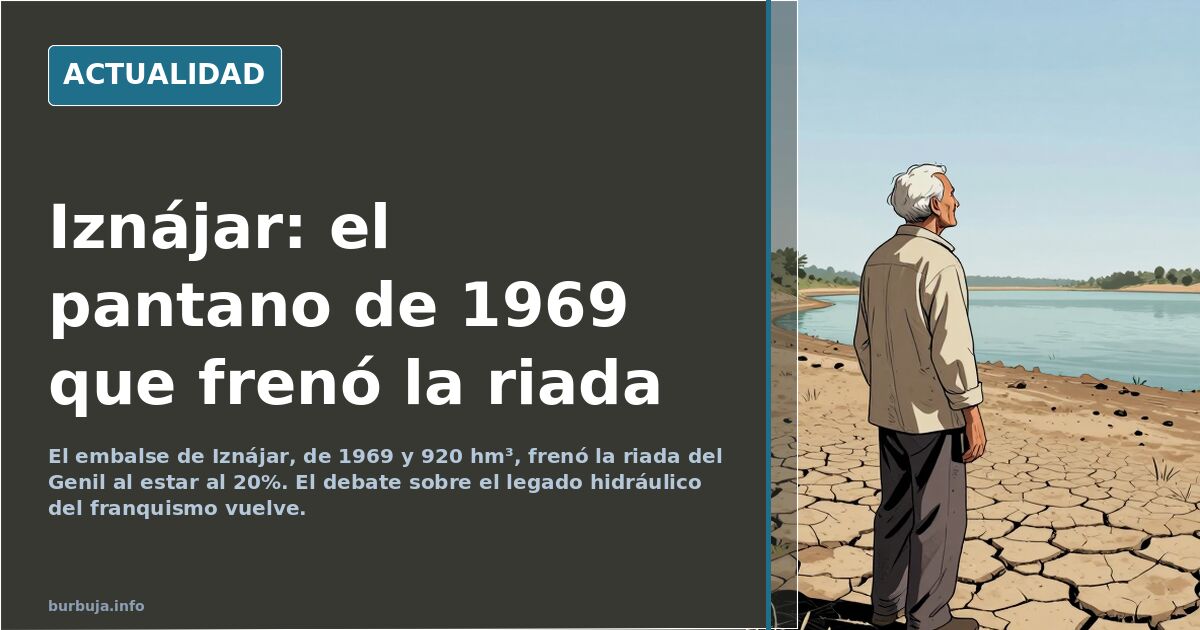 El embalse de Iznájar, construido en 1969, frena la riada del Genil
