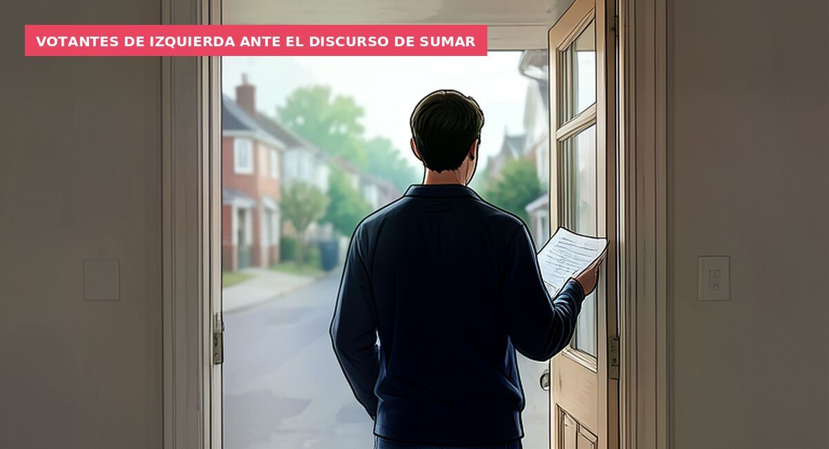 Votantes de izquierda ante el discurso de Sumar
