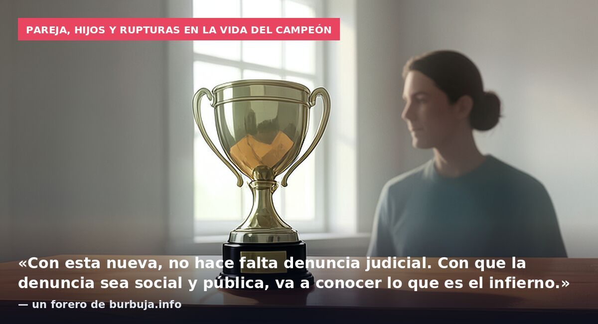 Pareja, hijos y rupturas en la vida del campeón: «Con esta nueva, no hace falta denuncia judicial. Con que la denuncia sea social y pública, va a conocer lo que es el infierno.» — un forero de burbuja.info