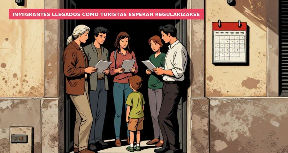 Inmigrantes llegados como turistas esperan regularizarse
