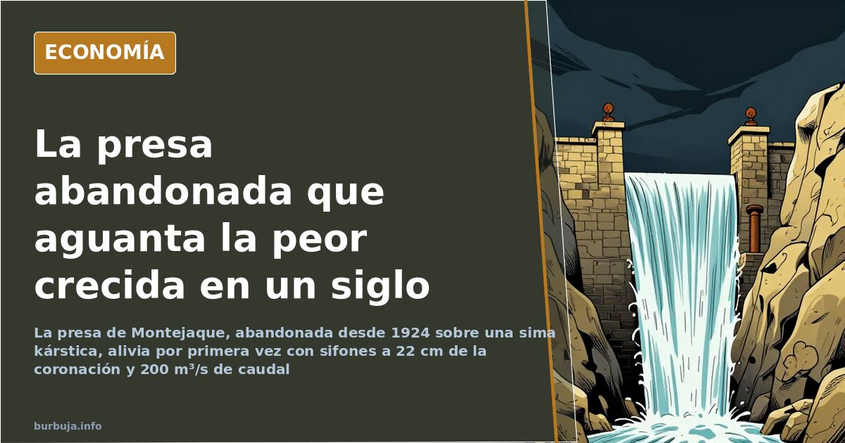Montejaque: la presa de 1924 que nadie mantuvo y ahora rebosa
