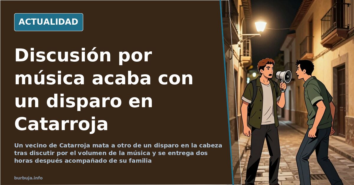 Disparo mortal en Catarroja tras una discusión por el ruido