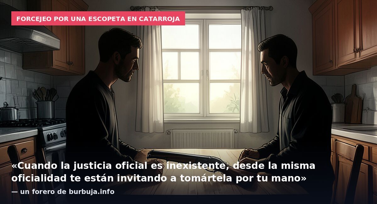 Forcejeo por una escopeta en Catarroja: «Cuando la justicia oficial es inexistente, desde la misma oficialidad te están invitando a tomártela por tu mano» — un forero de burbuja.info