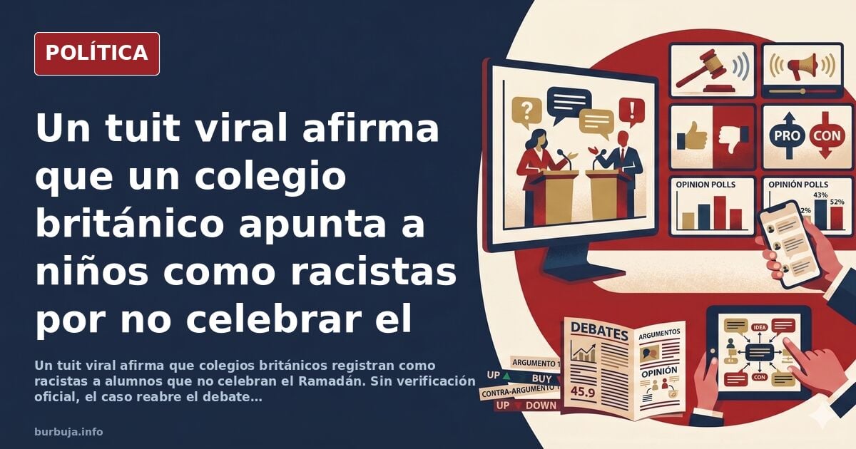Ilustración editorial de un aula británica con una bandera del Reino Unido y un expediente escolar sobre la mesa marcado con 