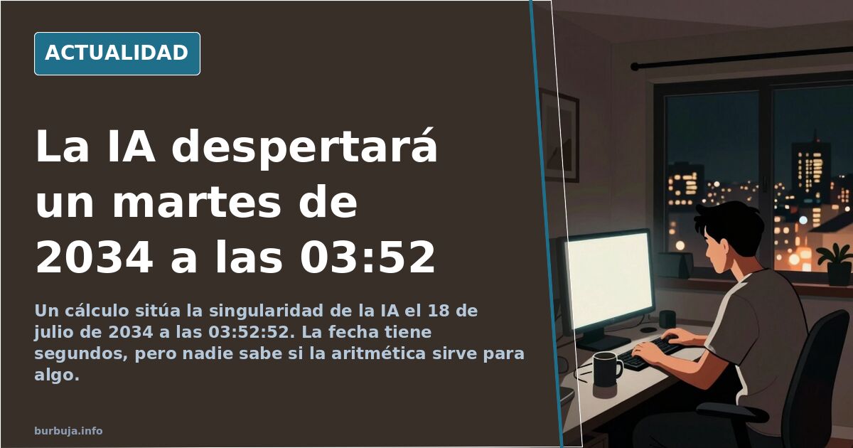 Un cálculo sitúa la singularidad de la IA en 2034