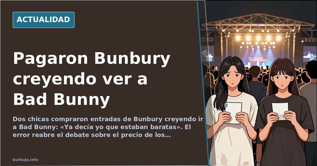 Confunden entradas de Bunbury con las de Bad Bunny