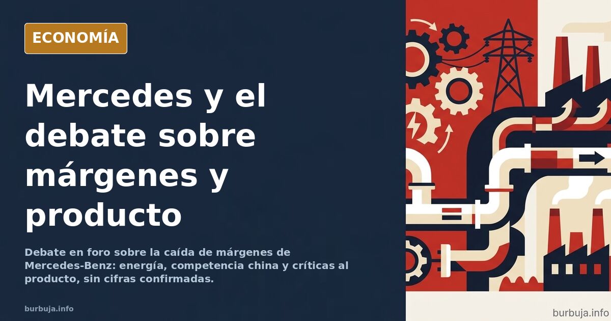 Ilustración editorial de una berlina alemana de lujo con el frontal desmontado y piezas de plástico sustituyendo al metal