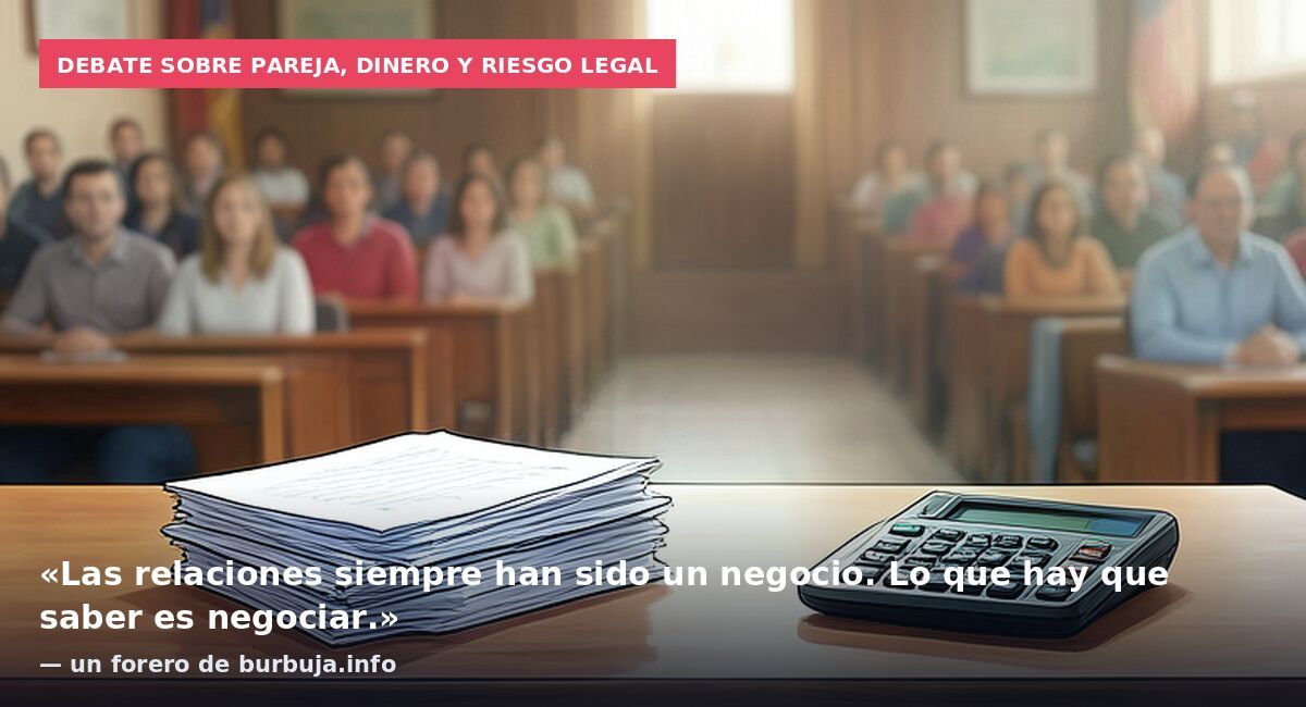 Debate sobre pareja, dinero y riesgo legal: «Las relaciones siempre han sido un negocio. Lo que hay que saber es negociar.» — un forero de burbuja.info